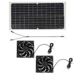 Solar Panel Fan Kit â€“ 16W Monocrystalline Solar Powered Ventilation System with Dual Fans