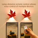 2 Pcs Maple Leaf Smart Motion-Sensing LED Night Light - Magnetic & Self-Adhesive - Image 3
