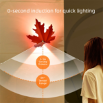 2 Pcs Maple Leaf Smart Motion-Sensing LED Night Light - Magnetic & Self-Adhesive - Image 4