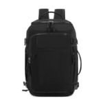 Black Stylish & Spacious Backpack - Lightweight, Expandable Travel & Daily Use Rucksack (31 —20 —43cm)