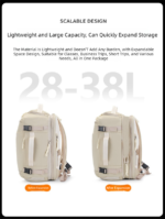 Black Stylish & Spacious Backpack - Lightweight, Expandable Travel & Daily Use Rucksack (31 —20 —43cm) - Image 4