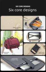 Orange Stylish & Spacious Backpack â€“ Lightweight, Expandable Travel & Daily Use Rucksack (31Ã—20Ã—43cm) - Image 3