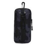 Black camouflage Multi-Functional Outdoor Water Bottle & Phone Pouch â€“ Tactical Zippered Waist Pack for Travel, Hiking, and Daily Use