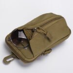Black camouflage Multi-Functional Outdoor Water Bottle & Phone Pouch â€“ Tactical Zippered Waist Pack for Travel, Hiking, and Daily Use - Image 2