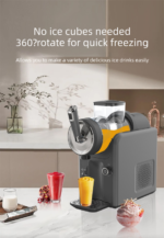 Dark Grey Compact Home Cold Drink & Ice Cream Maker â€“ Multi-Functional Slush, Milkshake, Coffee, Cocktail & Ice Cream Machine with Auto-Clean Function (AU Plug) - Image 3