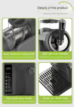 Dark Grey Compact Home Cold Drink & Ice Cream Maker â€“ Multi-Functional Slush, Milkshake, Coffee, Cocktail & Ice Cream Machine with Auto-Clean Function (AU Plug) - Image 7