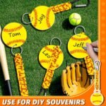 White DIY Volleyball Keychain â€“ Acrylic Ball Pendant with Nylon Rope, 2-Pack - Image 4