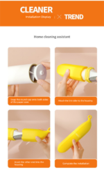 Green Multifunctional Banana-Shaped Lint Remover â€“ Portable Sticky Hair Cleaner with 6 Replaceable Rolls - Image 5
