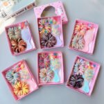 Style 2 Boxed Hair Tie Set with Pink Rubber Bands, Cute Hair Accessories & Mini Comb â€“ Perfect Gift for Girls - Image 2
