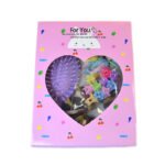 Style 2 Boxed Hair Tie Set with Pink Rubber Bands, Cute Hair Accessories & Mini Comb â€“ Perfect Gift for Girls - Image 3