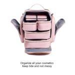 Large Capacity Travel Makeup Backpack with 5 Removable Organizer Cases & Jewelry Roll(pink) - Image 10