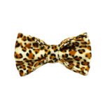 M Luxury 5 Piece Dog Harness and Collar Set Leopard Print with Leash Bow Tie & Waste Bag Holder Gold Metal Buckle Walking Gear - Image 4