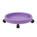 Purple 3-Tier Stackable Strawberry & Vegetable Planter with Mobile Wheel Tray - Space-Saving Vertical Gardening System - Image 9