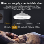 Yellow Quiet Remote LED Ceiling Fan Light with Aromatherapy Slot and Removable E27 Base Socket -  Timer & Dimmable & 3-Speed & 3-Color Temperature Adjustable - Image 5