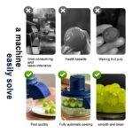 Blue Automatic Grape Peeler Machine - High-Efficiency & Mess-Free, Electric Fruit Skin Remover for Home Fruit-Lover & Commercial Tea Shops - Image 3