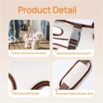 Orange 4-in-1 Multi-Functional Pet Carrier Bag with Detachable Strap & 1.5M Traction Rope - Lightweight Breathable Travel Sling for Cats & Dogs - Sizes S(Up to 4kg) - Image 2