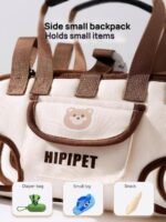 Orange 4-in-1 Multi-Functional Pet Carrier Bag with Detachable Strap & 1.5M Traction Rope - Lightweight Breathable Travel Sling for Cats & Dogs - Sizes S(Up to 4kg) - Image 6