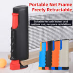 Black Portable Table Tennis Set with 2 Paddles, 3 Balls and Carry Bag - 165cm Retractable Ping Pong Net & Post - Indoor/Outdoor Professional Training Kit - Image 2