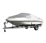Sliver Heavy-Duty V-Hull Shield for 17 to 19 FT Yachts - All-Weather Water / Dust / UV Resistant 190T Silver Coated  Marine Protector