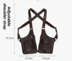 Red Multi-functional Expandable Men's Tactical Chest Rig Bag - Waterproof & Lightweight Retro Underarm Pack - Image 5