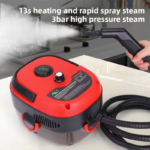 White Portable High-Pressure Steam Cleaner with 1000ml Tank & 7-Piece Pro Brushes/Spray Nozzle Kit - 131Â°C High-Temp Deep Cleaning Machine for Kitchen Grease and Home Sanitization - Image 6