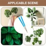 Red 3 Pack Microfiber Plant Leaf Cleaning Tongs with Removable Sleeves and Natural Bamboo Handles for Houseplants Maintenance - Image 3