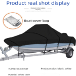 Black Heavy Duty Waterproof V-Hull Boat Cover 11-13FT Marine Grade Outdoor UV Protection for Australian Storage and Mooring - Image 5