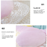 Grey Elegant Butterfly Lace Throw Pillow 60x45cm Soft Decorative Cushion for Sofa Bedroom Office and Car Comfort Backrest Accessory - Image 3