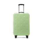 Green 20 Inch Foldable Carry-on Suitcase with 360 Spinner Wheels and Combination Lock, Lightweight Space Saving Hard Shell Luggage for Australian Travel