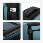 Rose gold 20 Inch Foldable Carry-on Suitcase Ultra Lightweight 2.1kg Hard Shell Luggage with 360 Spinner Wheels and Combination Lock for Australian Travel - Image 3