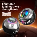 Blue LED Gyro Ball Wrist Power Trainer with Digital Counter and Auto-Start Zinc Alloy Core for Grip Strength and Stress Relief in Australian Homes - Image 2