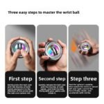 Blue LED Gyro Ball Wrist Power Trainer with Digital Counter and Auto-Start Zinc Alloy Core for Grip Strength and Stress Relief in Australian Homes - Image 4