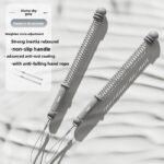 Grey Multifunctional Cordless Battle Rope with Adjustable Weight Rings for Home Gym Professional Strength Training Tool for Local Professionals Standard Fit