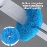 Light blue Long Handle Ceiling Fan Duster with Hollow Microfiber Head and Extendable Stainless Steel Pole for High Reach Home Cleaning Efficiency - Image 4