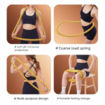 Pink Weighted Soft Spring Hula Hoop with Silent Alloy Interior and Polyester Wrap for Home Gym Full Body Fitness and Abdominal Training Solution - Image 2