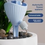 5-PCS Pink Automatic Plant Watering Spikes with Adjustable Flow Control Universal Fit 5 Pack for Indoor and Outdoor Potted Plants Reliable Gardening Solution for Local Homes - Image 2