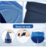 Black football Instant Cooling Hooded Towel U-Shaped Sun Protection Quick Dry Scarf with Carabiner Pouch for Local Outdoor Sports and Gym Workouts - Image 4