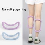 2-PCS Purple Multifunctional Yoga Ring Pilates Circle with Soft TPE Double Arc Design for Calf Relaxation and Posture Correction Ideal for Local Home Gym Fitness - Image 4