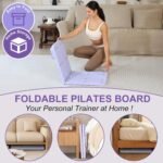 Grey Multi-functional Core Training Board with Digital Timer and Resistance Bands Foldable Fitness Panel for Home Abdominal and Pilates Workouts Solution - Image 3