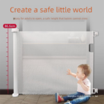 Grey Retractable Baby Safety Gate and Pet Barrier Extra Wide 300cm for Stairs and Doorways No Drill Mesh In-Home Protection Solution for Local Families - Image 4