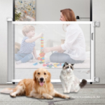 Grey Retractable Baby Safety Gate and Pet Barrier Extra Wide 300cm for Stairs and Doorways No Drill Mesh In-Home Protection Solution for Local Families - Image 5