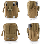 CP camouflage Tactical Molle Waist Bag Waterproof Phone Pouch for 6 inch Smartphones Compact Large Capacity Belt Loop Organizer for Local Outdoor Adventurers - Image 3