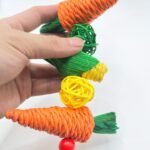 2-Pack Radish Vine Ball Skewers Bird Chew Toy for Parrots, Budgies, Hamsters, Rabbits & Small Pets â€“ Hanging Carrot-Shaped Enrichment Toy with Natural Fibers for Beak Grinding and Mental Stimulation - Image 2