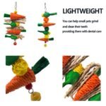 2-Pack Radish Vine Ball Skewers Bird Chew Toy for Parrots, Budgies, Hamsters, Rabbits & Small Pets â€“ Hanging Carrot-Shaped Enrichment Toy with Natural Fibers for Beak Grinding and Mental Stimulation - Image 3