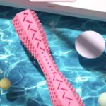 2-Pack Green Hexagonal Pet Chew Toy â€“ Durable Rubber Dog & Cat Teething Stick for Dental Care, Biting Relief and Mental Stimulation - Image 3