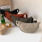 Wine Red Lightweight Nylon Crossbody Bag â€“ Compact Saddle Style with Adjustable Strap for Everyday Use - Image 2