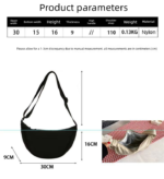 Wine Red Lightweight Nylon Crossbody Bag â€“ Compact Saddle Style with Adjustable Strap for Everyday Use - Image 4