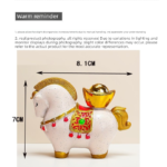 Red New Chinese Style Resin Horse Figurine with Rotating Lucky Bag â€“ Elegant Home or Office Decor for Modern Living Spaces(Blessed immediately) - Image 4