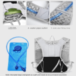Green and yellow Lightweight Hydration Backpack with 2L Water Bladder Compartment â€“ Ideal for Running, Cycling, Hiking, and Outdoor Activities - Image 8