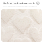 2-PCS Red 45x45cm Heart Pattern Plush Pillow Cover with Insert - Soft Textured Decorative Cushion for Living Room or Bedroom - Image 2